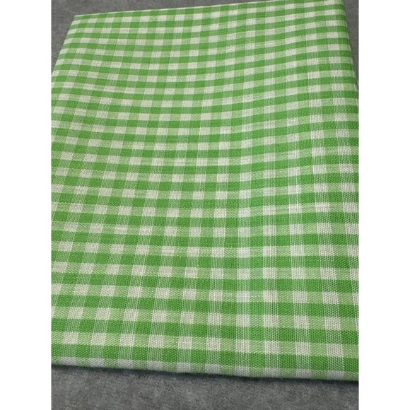 Other - Green & White Gingham Cotton Fabric Fat Quarter 18x22" Sewing Quilting Craft
